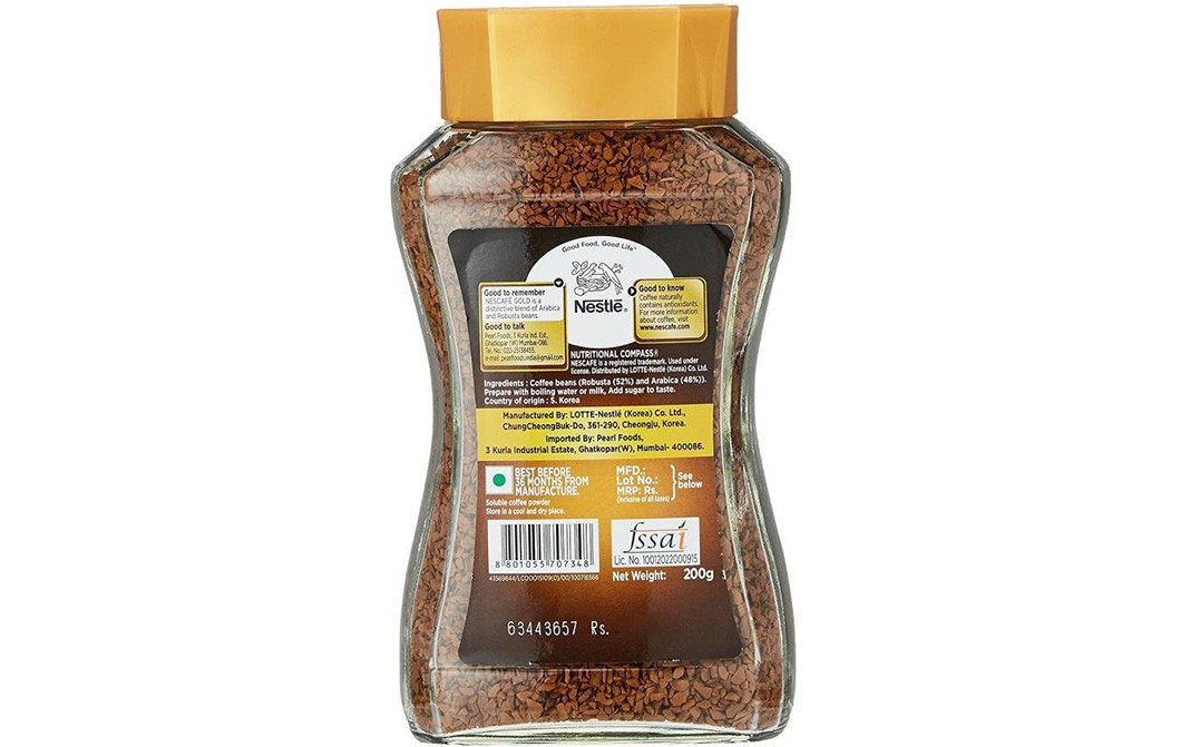 Nescafe Gold Blend Coffee   Glass Bottle  200 grams